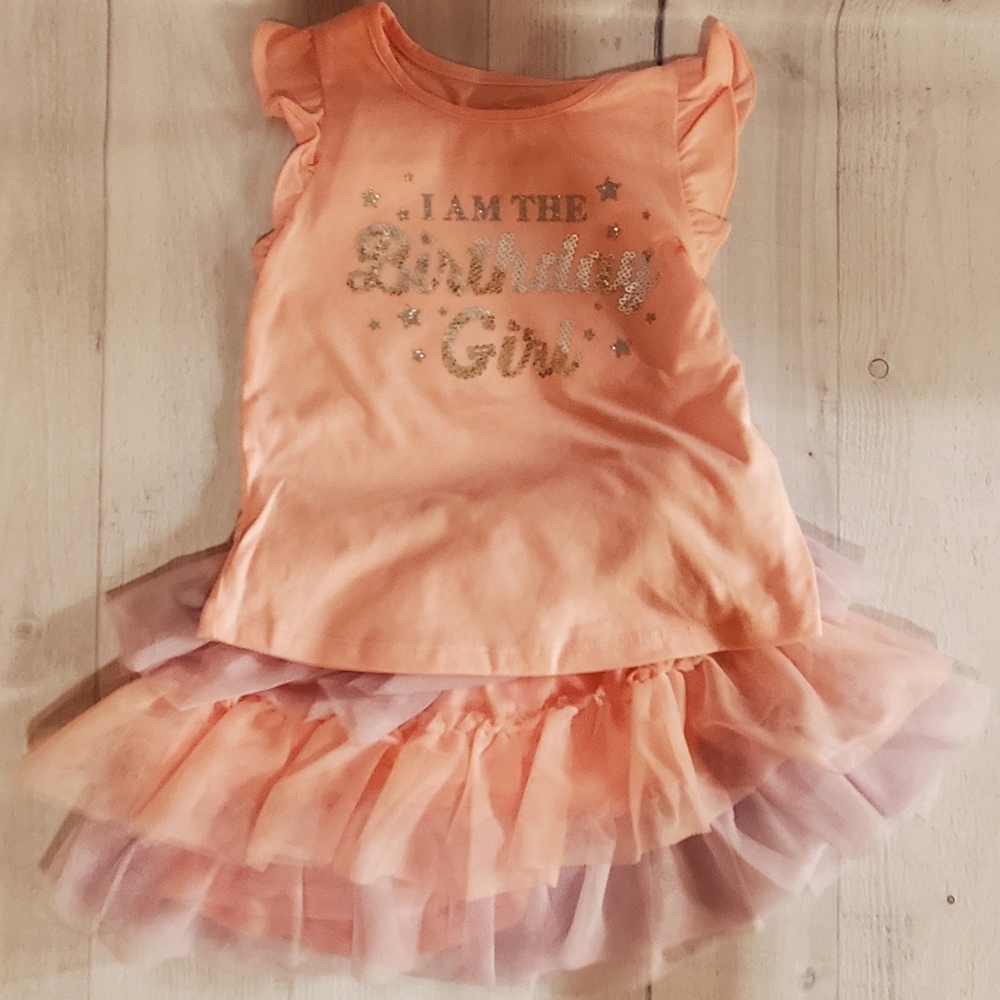 3T New Girl's Birthday Shirt with Tutu